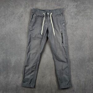 H&M Gray Elastic-Waist Jogger Pants with Zip Thigh Pocket
